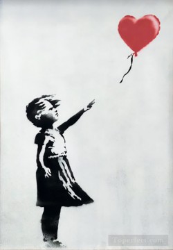 Banksy Mädchen mit Ballon die selbstzerstörte werk bei Sothebys Auktion Ölgemälde